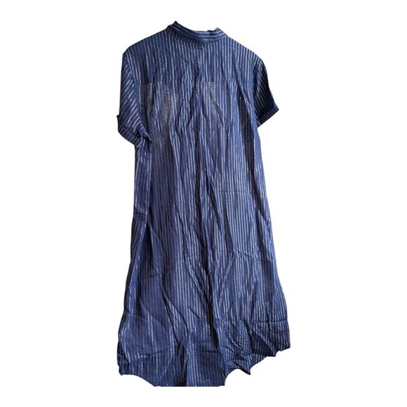 WILDFANG nwt Navy Empower Pinstripe Shirt Dress Knee Length Size S - Picture 13 of 15